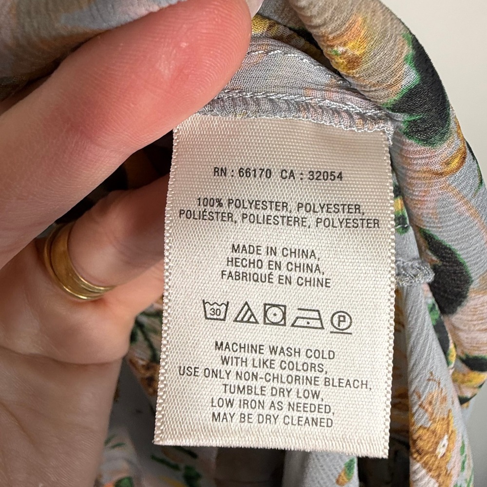 Maeve Anthropologie Size XS Floral Ruffle Asymmetric Hem Sleeveless Blouse Top - Picture 6 of 9